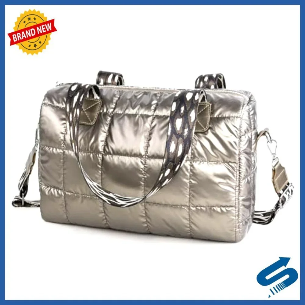 Quilted Crossbody Tote Puffer Shoulder Bag Lightweight Women's Daily Use
